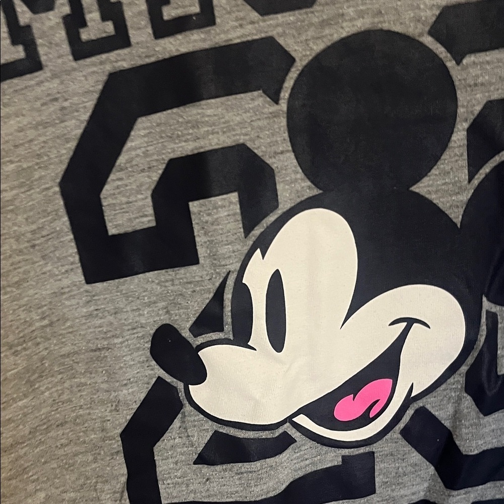 Disney Mickey Mouse Gray and Black Short Sleeve Tee - Picture 4 of 5